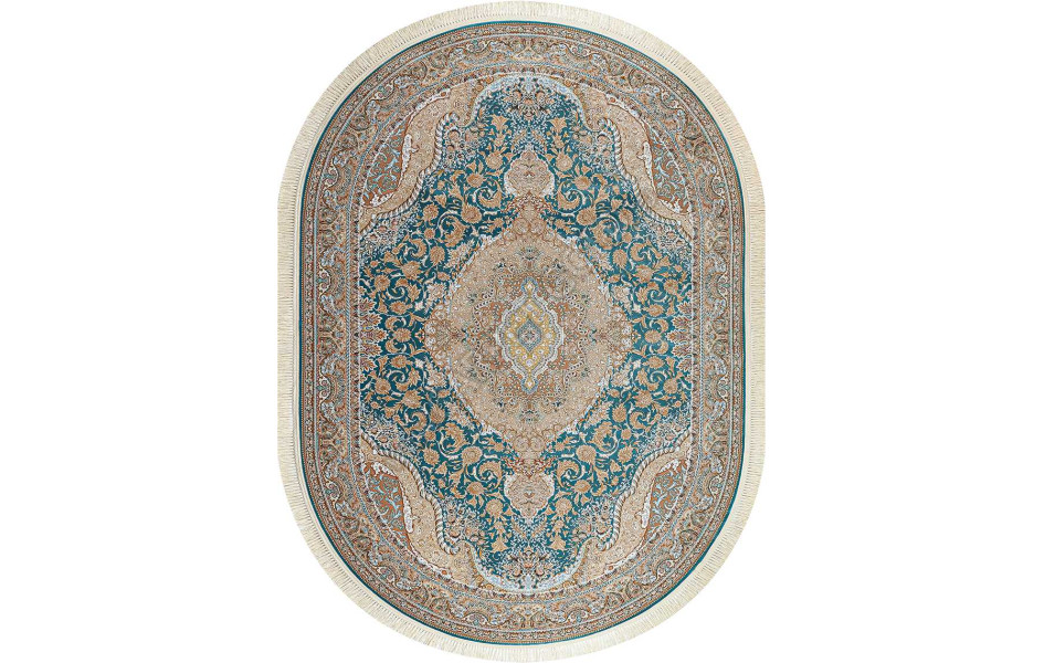 Ковер G146 OVAL BLUE / GRAY Mashad 1200