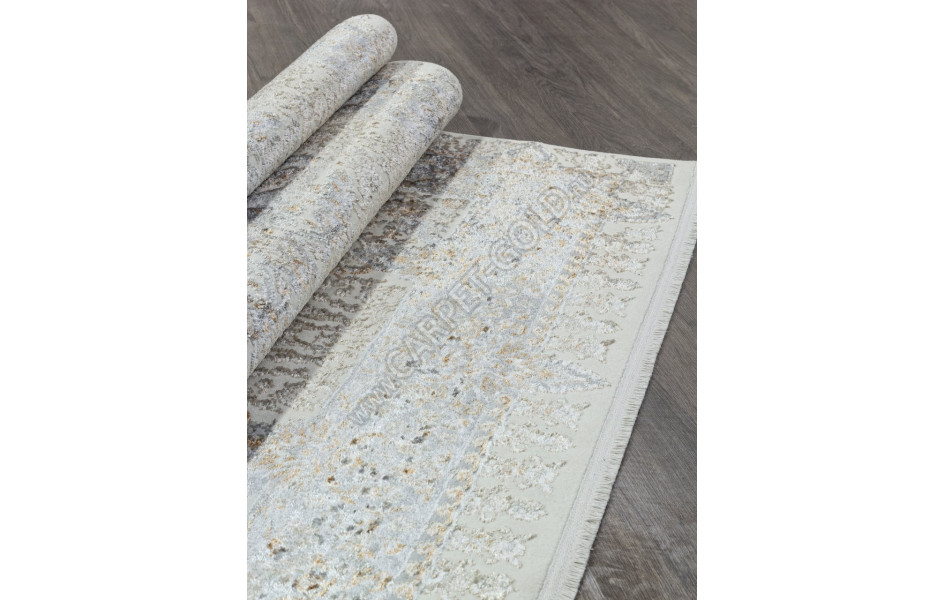 Ковер 06066A - GREY FDY / CREAM HB - Прямоугольник - коллекция SAHARA